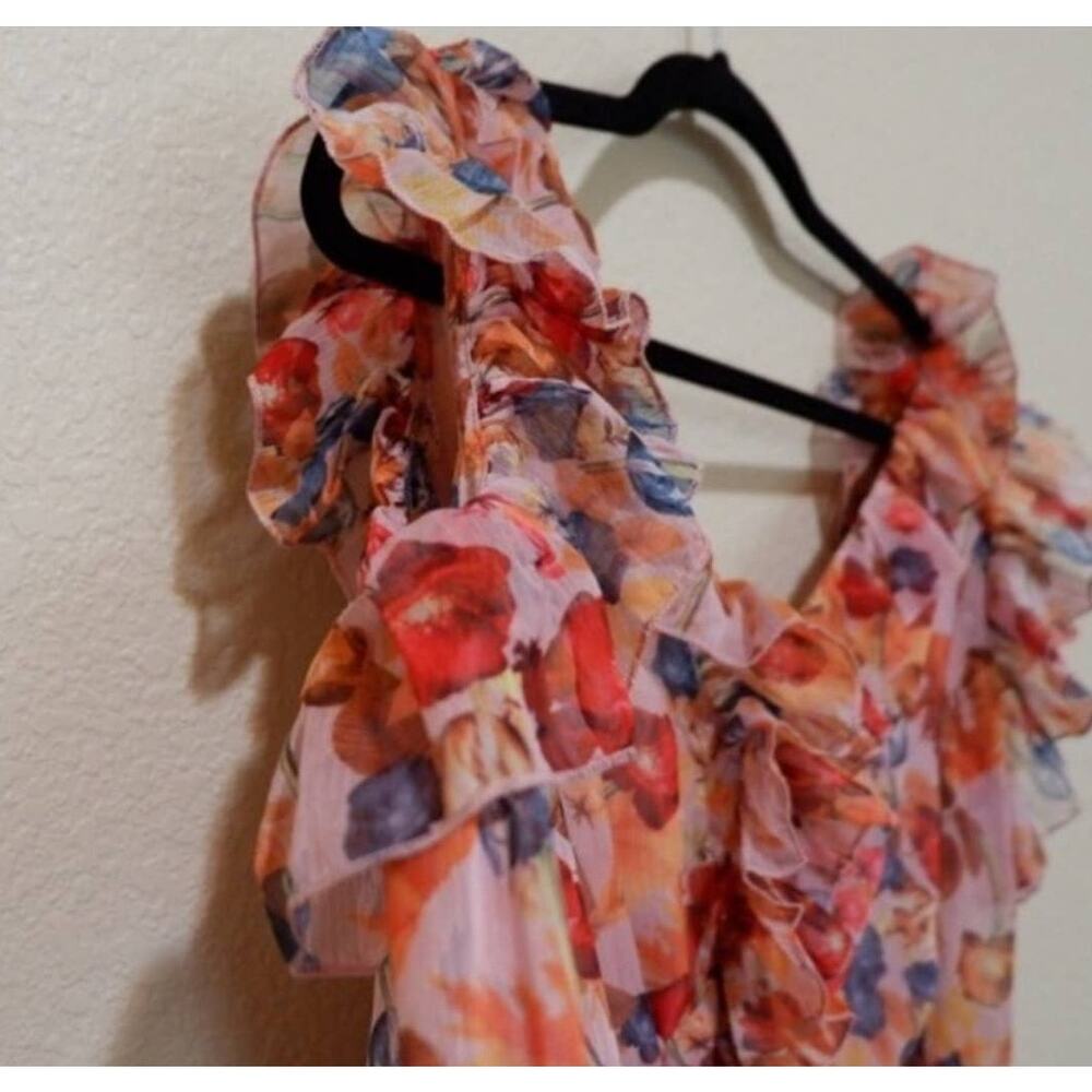 Few Moda Cold-Shoulder Ruffled Romper - Picture 7 of 8